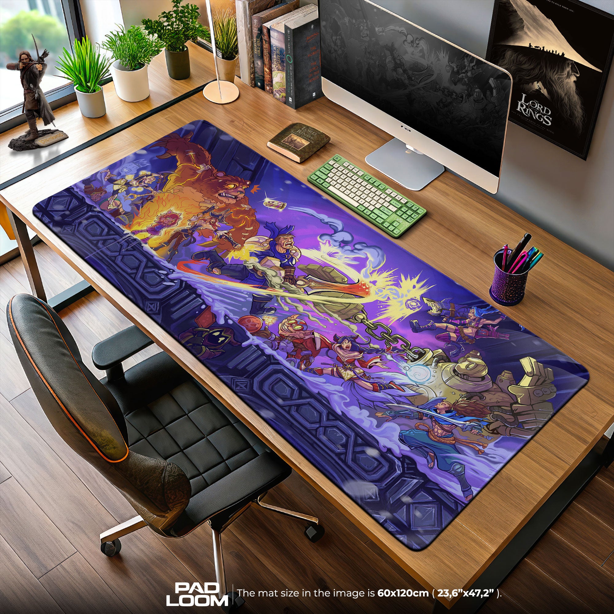 League of Legends Chibi Battle Mouse Pad, Gamer Desk Mat