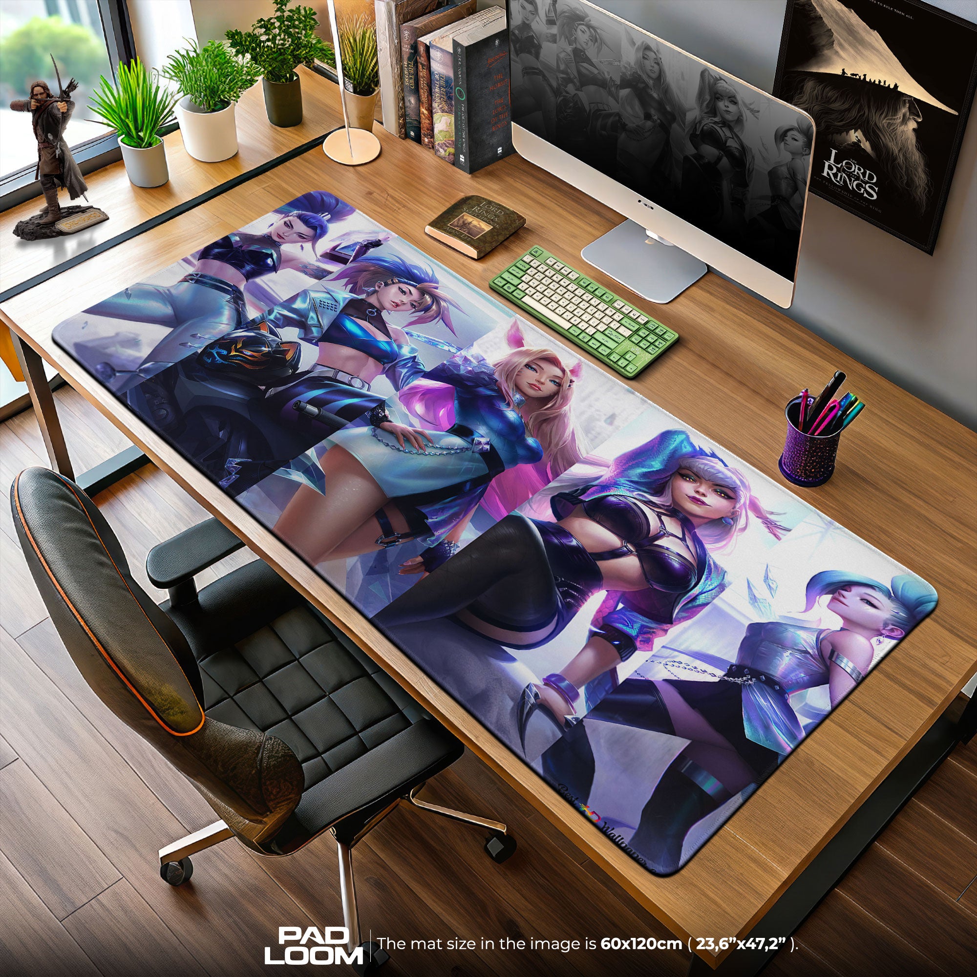 League of Legends KDA Group Mouse Pad, Gamer Desk Mat