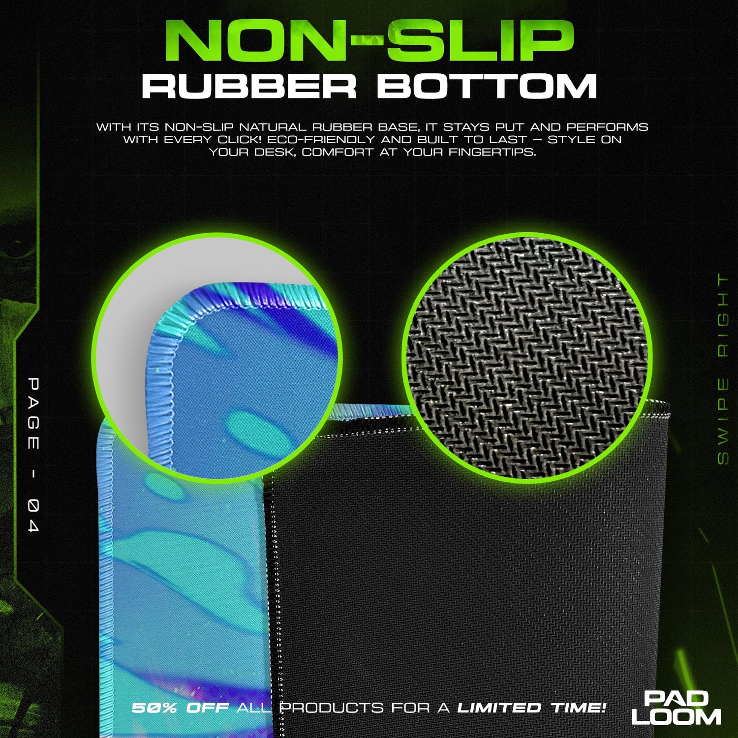 League of Legends KDA Neon Style Mouse Pad, Gamer Desk Mat Padloom