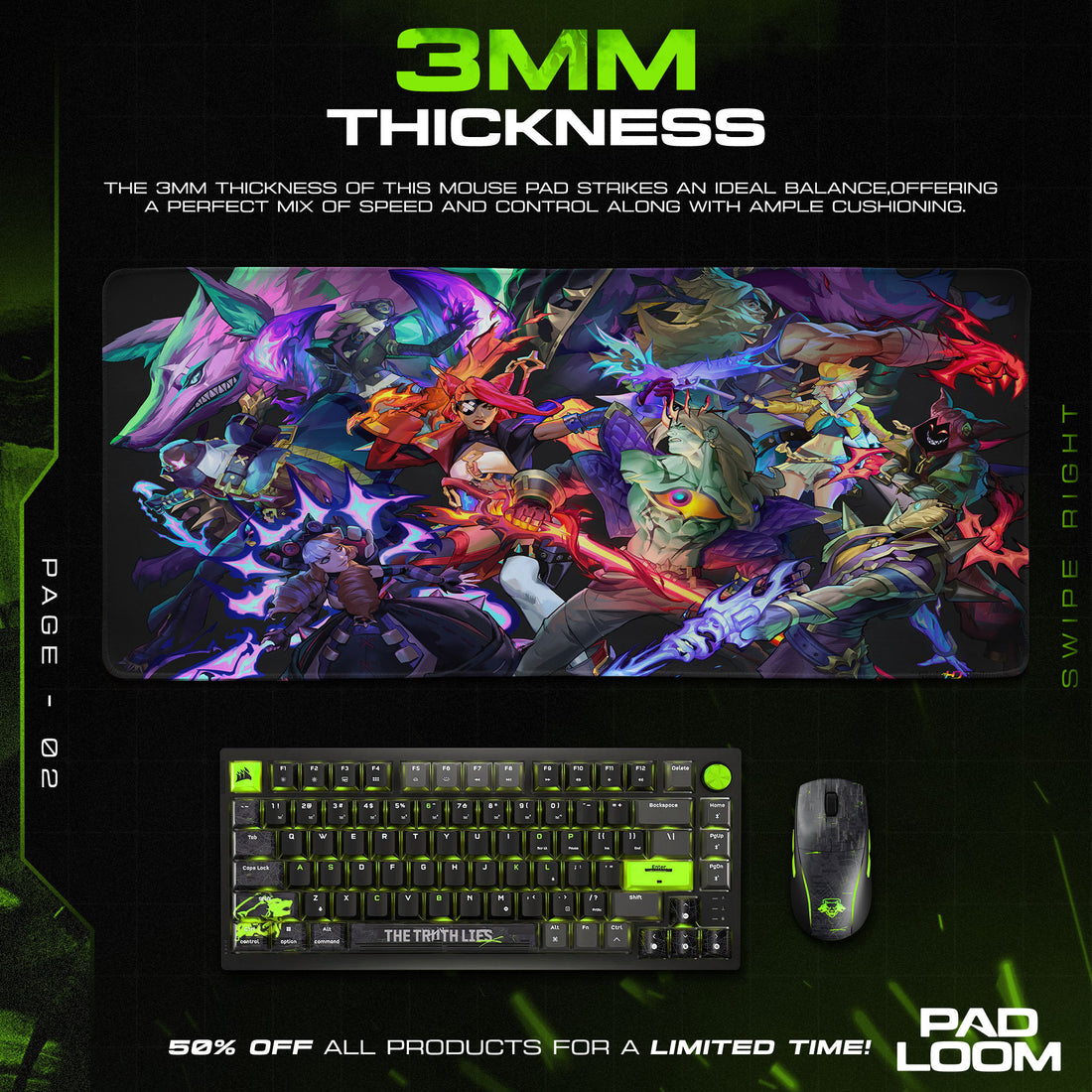 League of Legends Mouse Pad, Champion Showdown MOBA Desk Mat