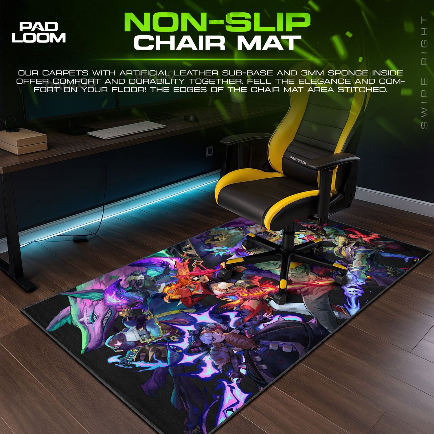 League of Legends Mouse Pad, Champion Showdown MOBA Desk Mat Padloom