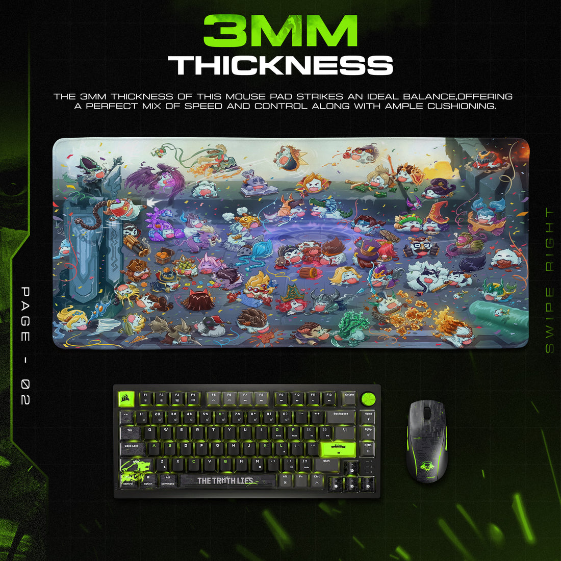 League of Legends Rift Legends Mouse Pad – Gaming Desk Mat