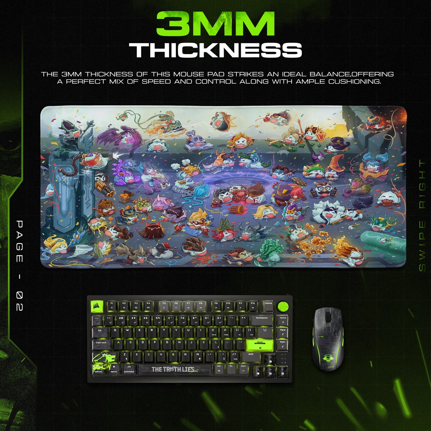 League of Legends Rift Legends Mouse Pad – Gaming Desk Mat Padloom