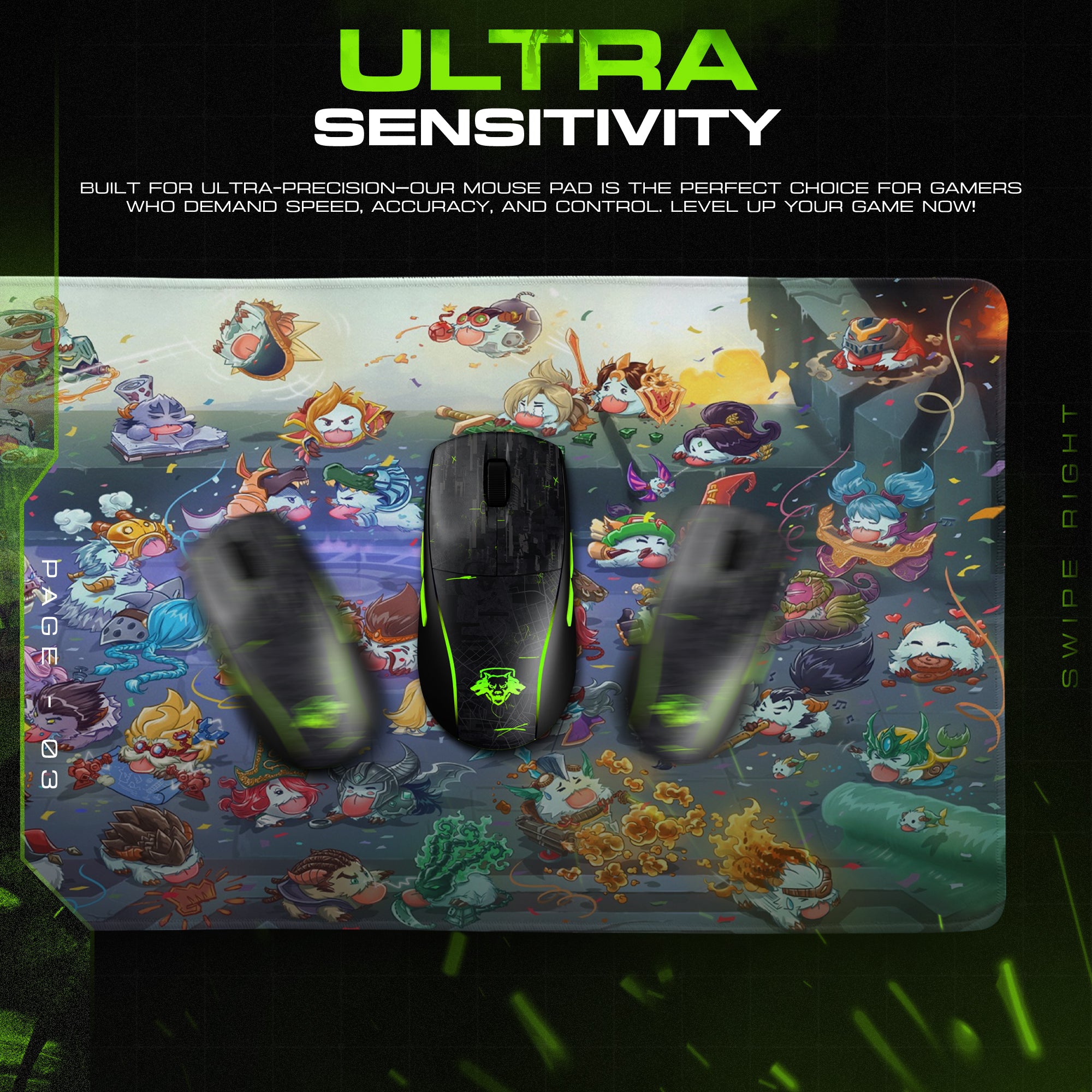 League of Legends Rift Legends Mouse Pad – Gaming Desk Mat