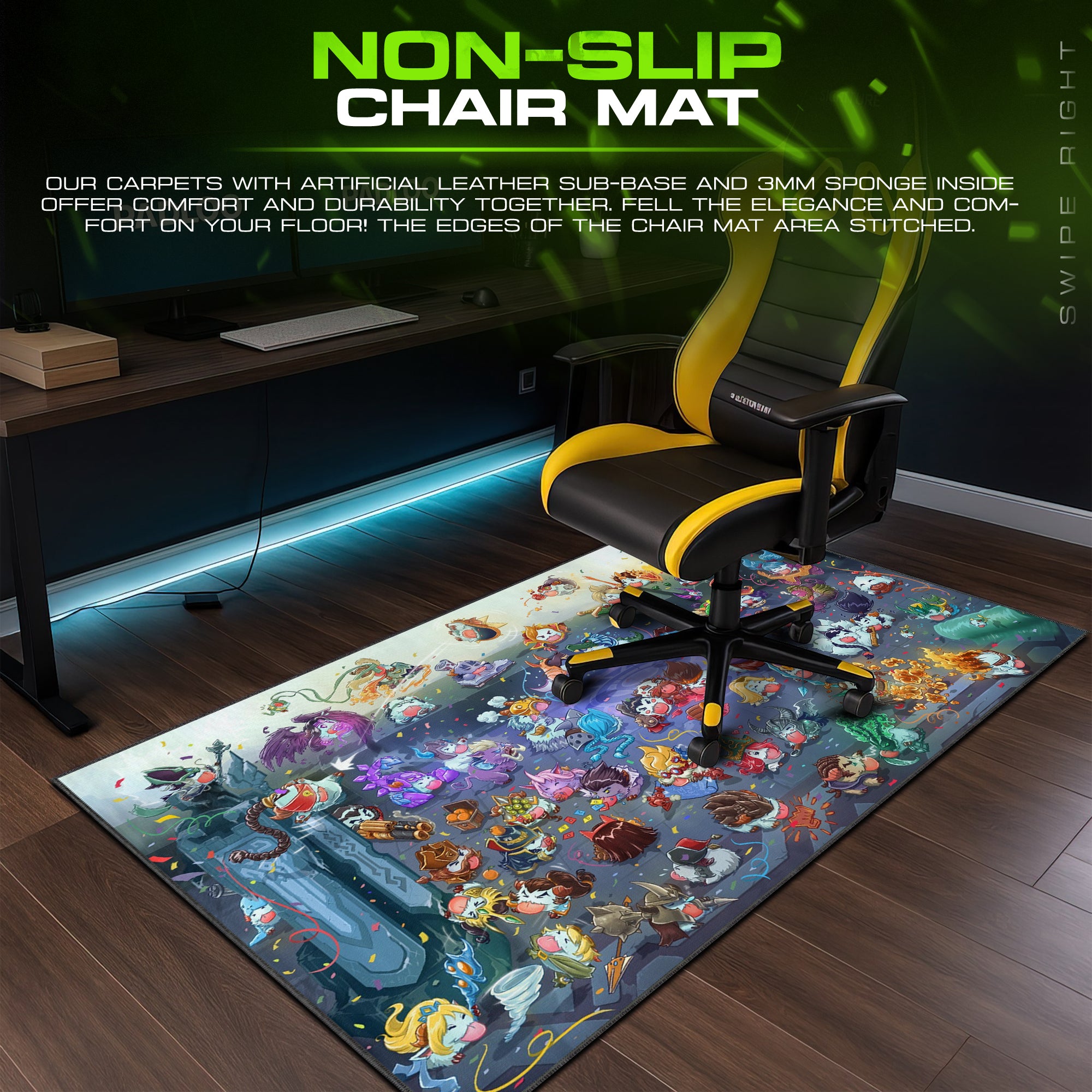 League of Legends Rift Legends Mouse Pad – Gaming Desk Mat