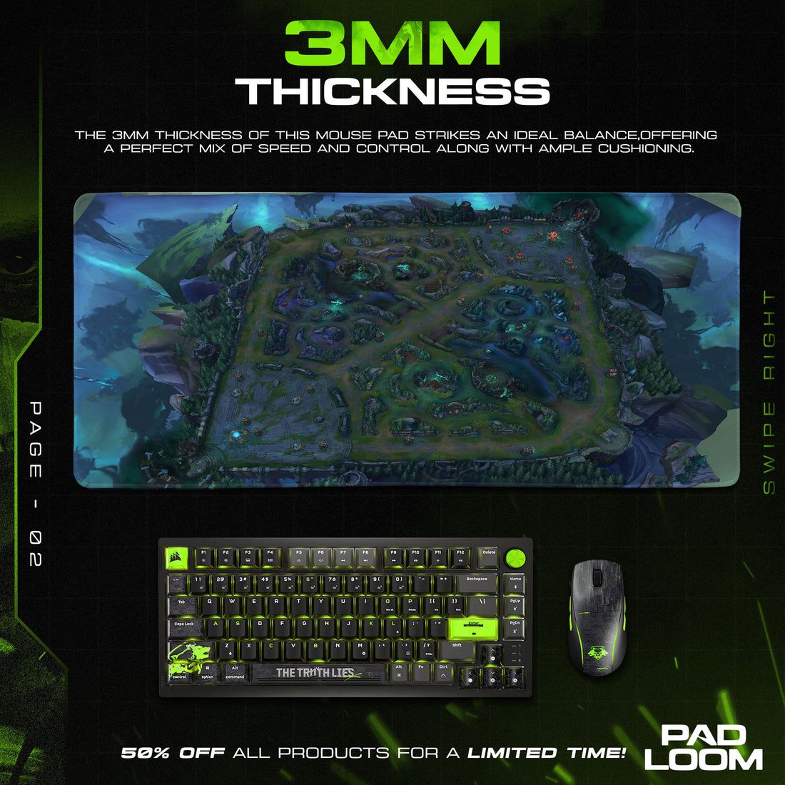 League of Legends Summoner’s Rift Mouse Pad, MOBA Game Desk Mat