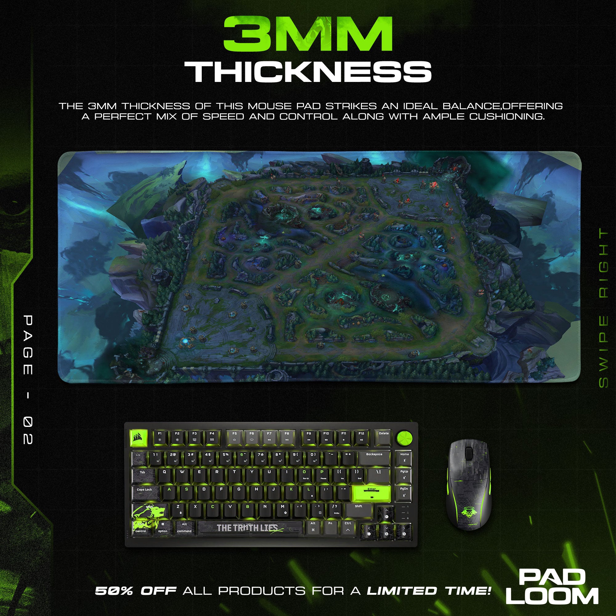 League of Legends Summoner’s Rift Mouse Pad, MOBA Game Desk Mat