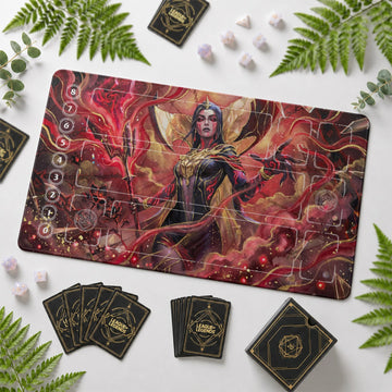 LeBlanc Coven Riftbound TCG playmat – zone-free full-art League of Legends game mat