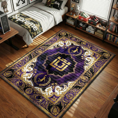 LeBron James Crown Rug - Royal Purple Floor Mat Decor