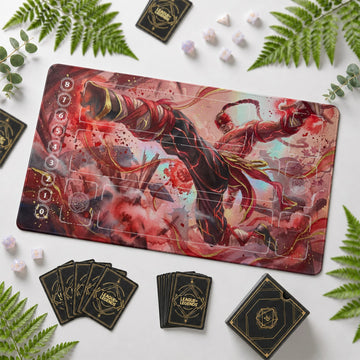 Lee Sin Dragon Riftbound TCG playmat – zone-free full-art League of Legends game mat