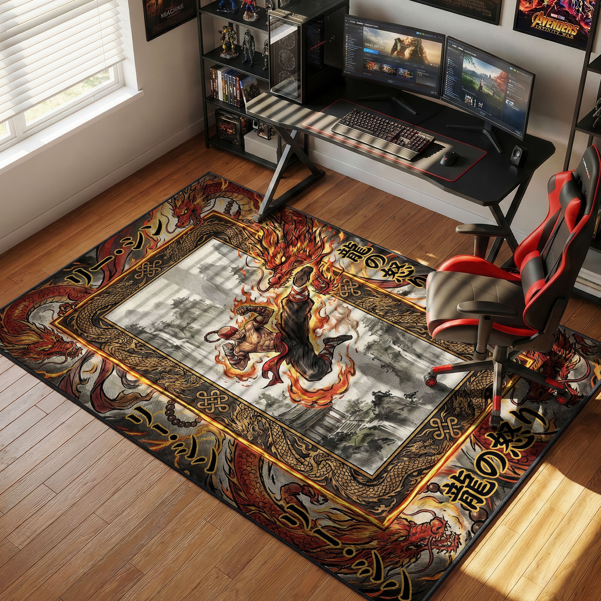 Lee Sin Dragon Rage Rug - League of Legends Chair Mat