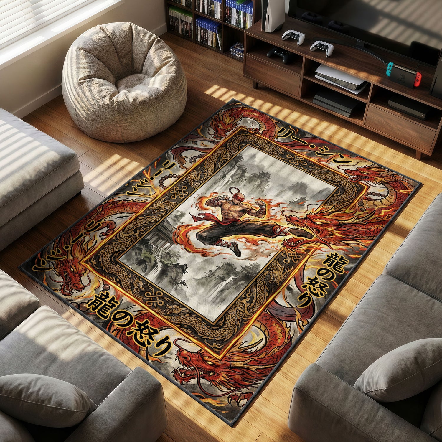 Lee Sin Dragon Rage Rug - League of Legends Chair Mat