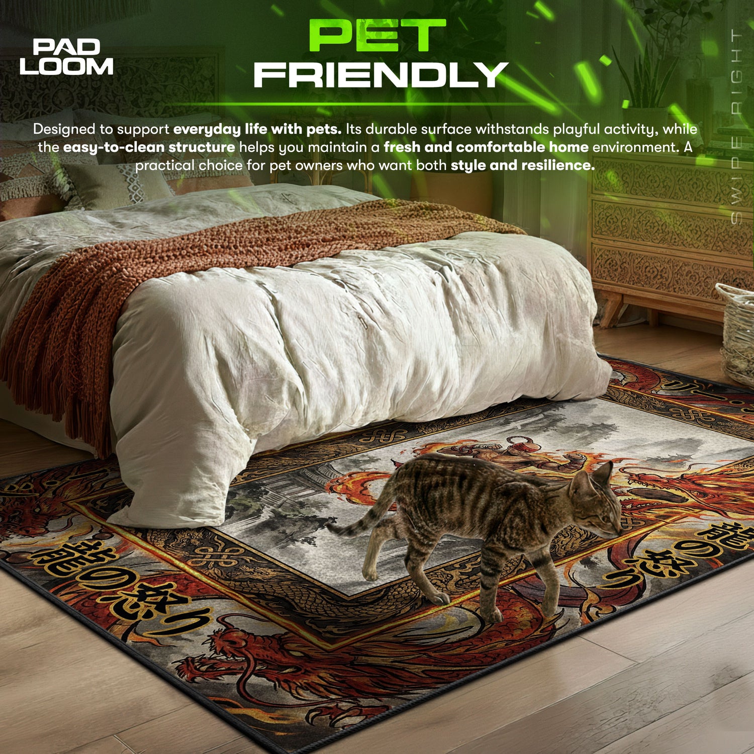 Lee Sin Dragon Rage Rug - League of Legends Chair Mat