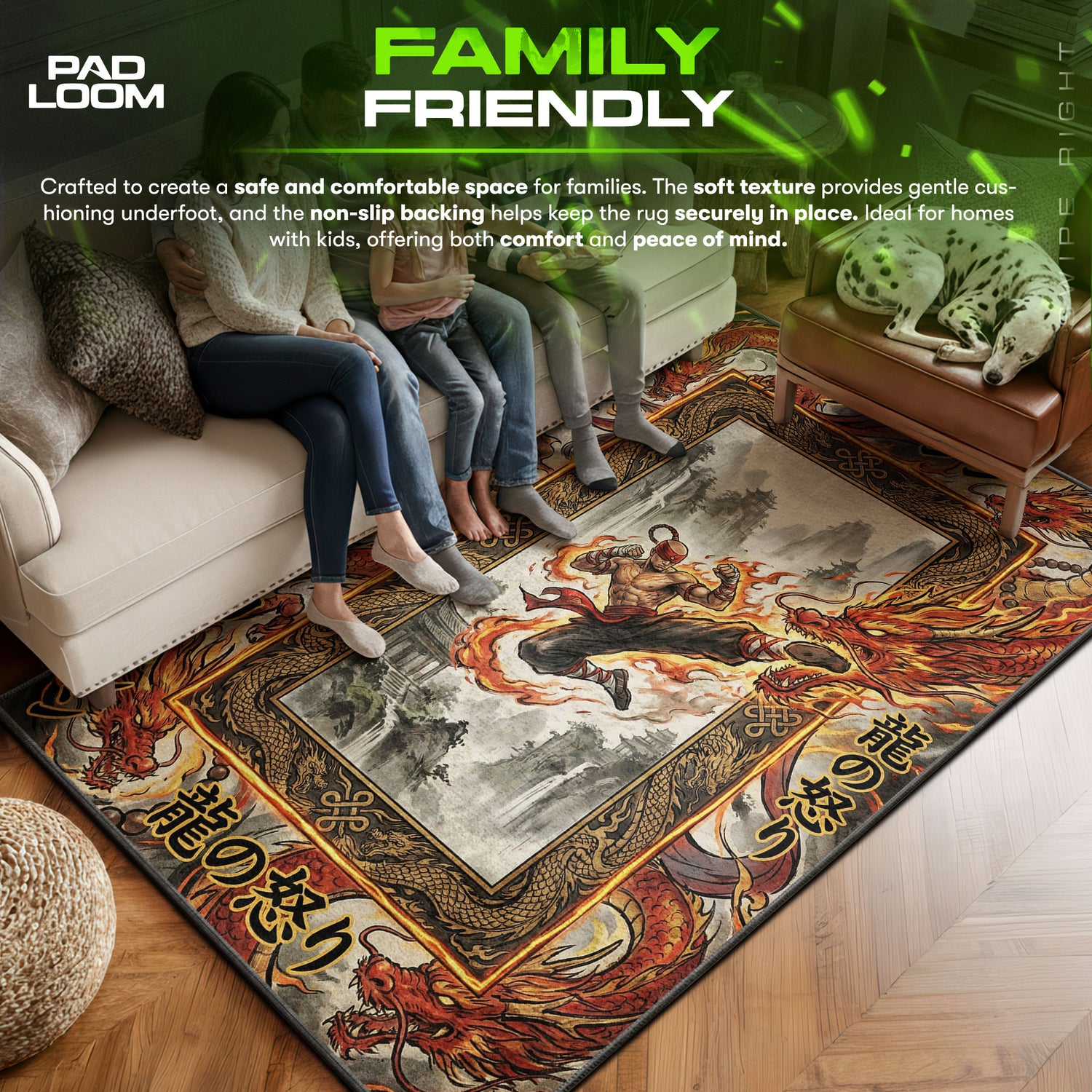 Lee Sin Dragon Rage Rug - League of Legends Chair Mat