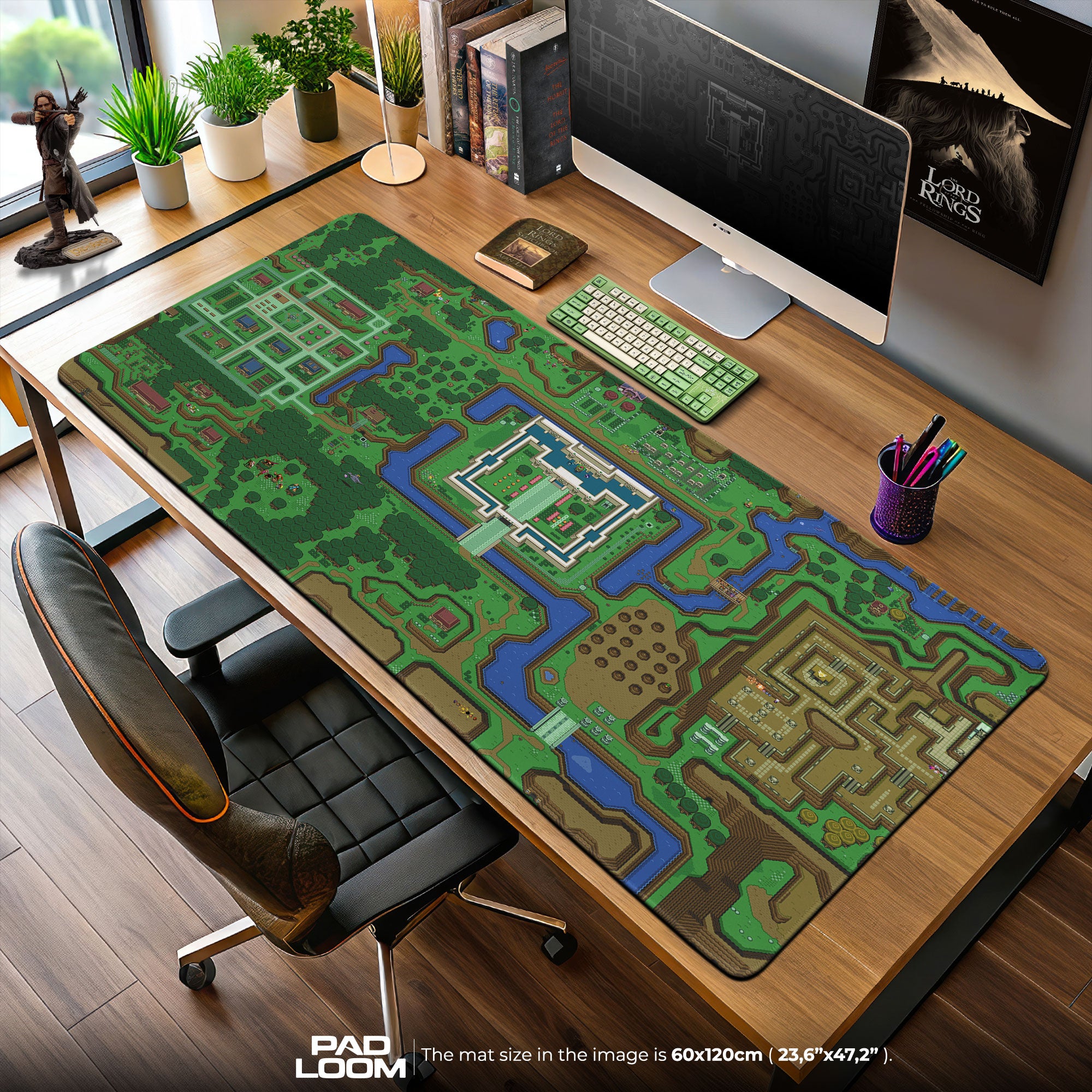 Legend of Zelda Hyrule Map Mouse Pad, Retro Gaming Desk Mat