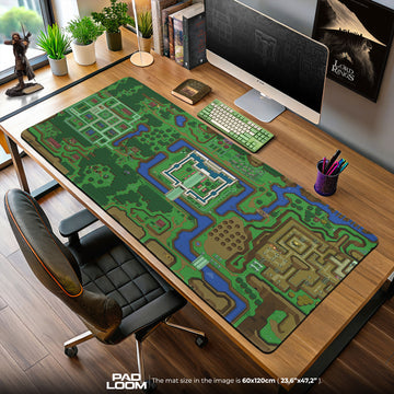 Legend of Zelda Hyrule Map Mouse Pad, Retro Gaming Desk Mat
