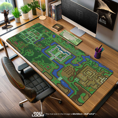 Legend of Zelda Hyrule Map Mouse Pad, Retro Gaming Desk Mat