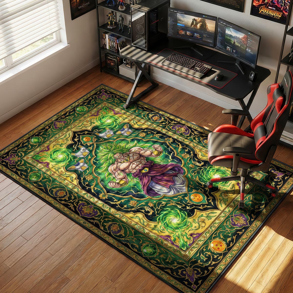 Legendary Broly Dragon Ball Super Chair rug — main product view