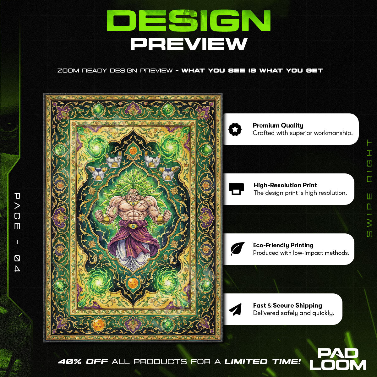 Chair character design printed on rug