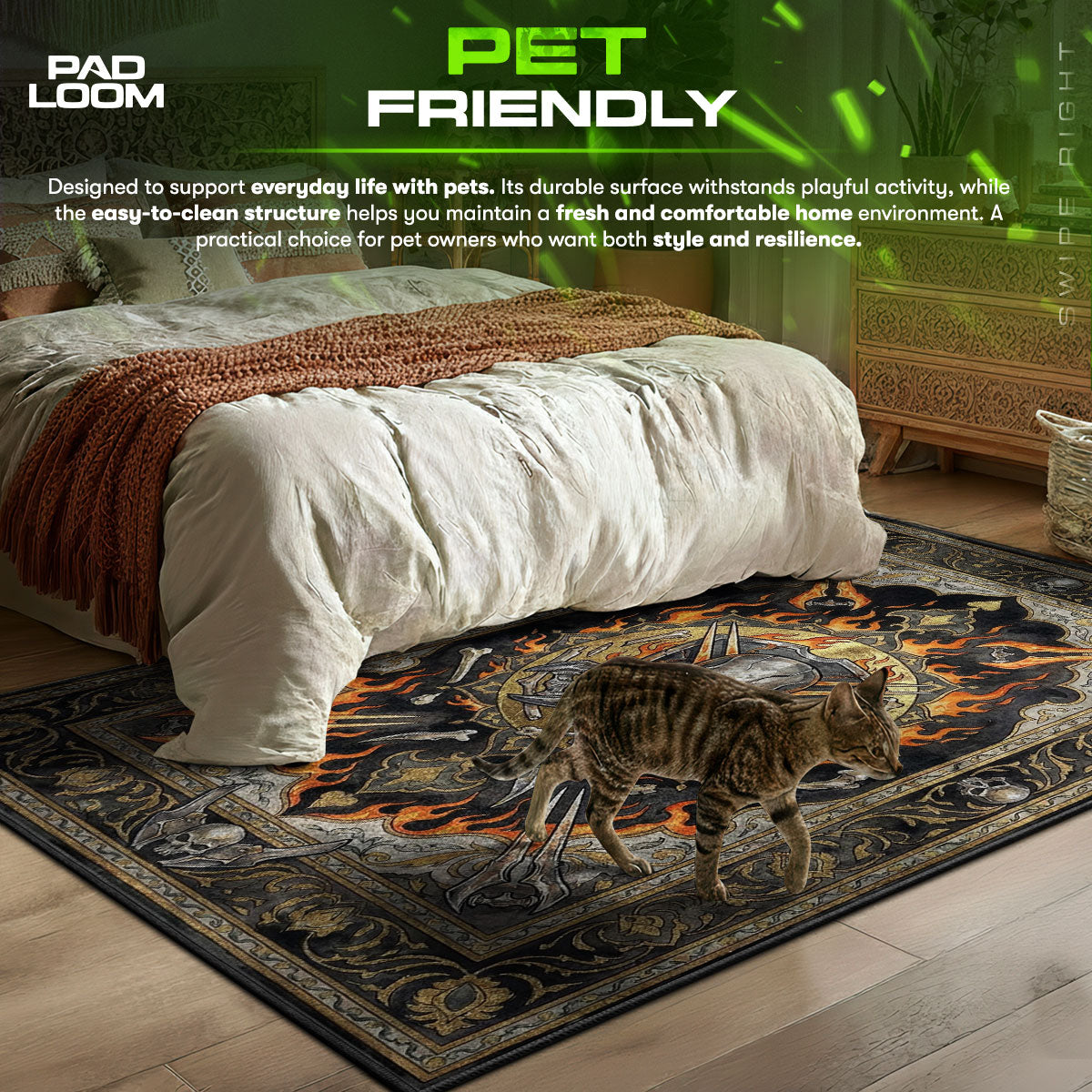 Legendärer Bezwinger Inferno Teppich - Halo Stuhlmatte