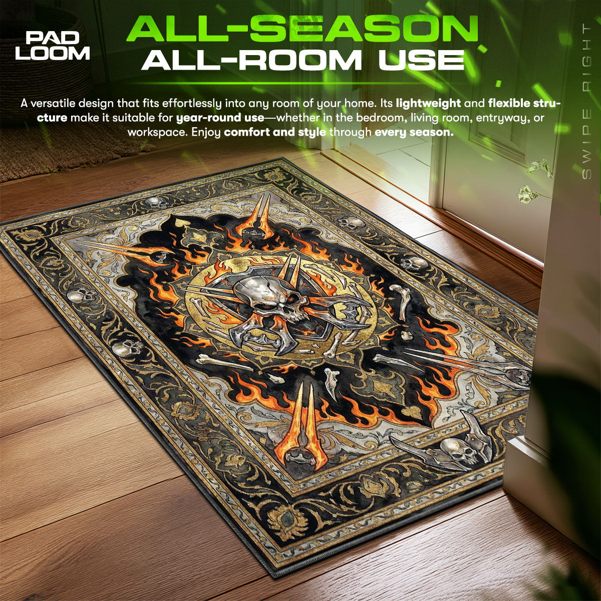 Legendärer Bezwinger Inferno Teppich - Halo Stuhlmatte