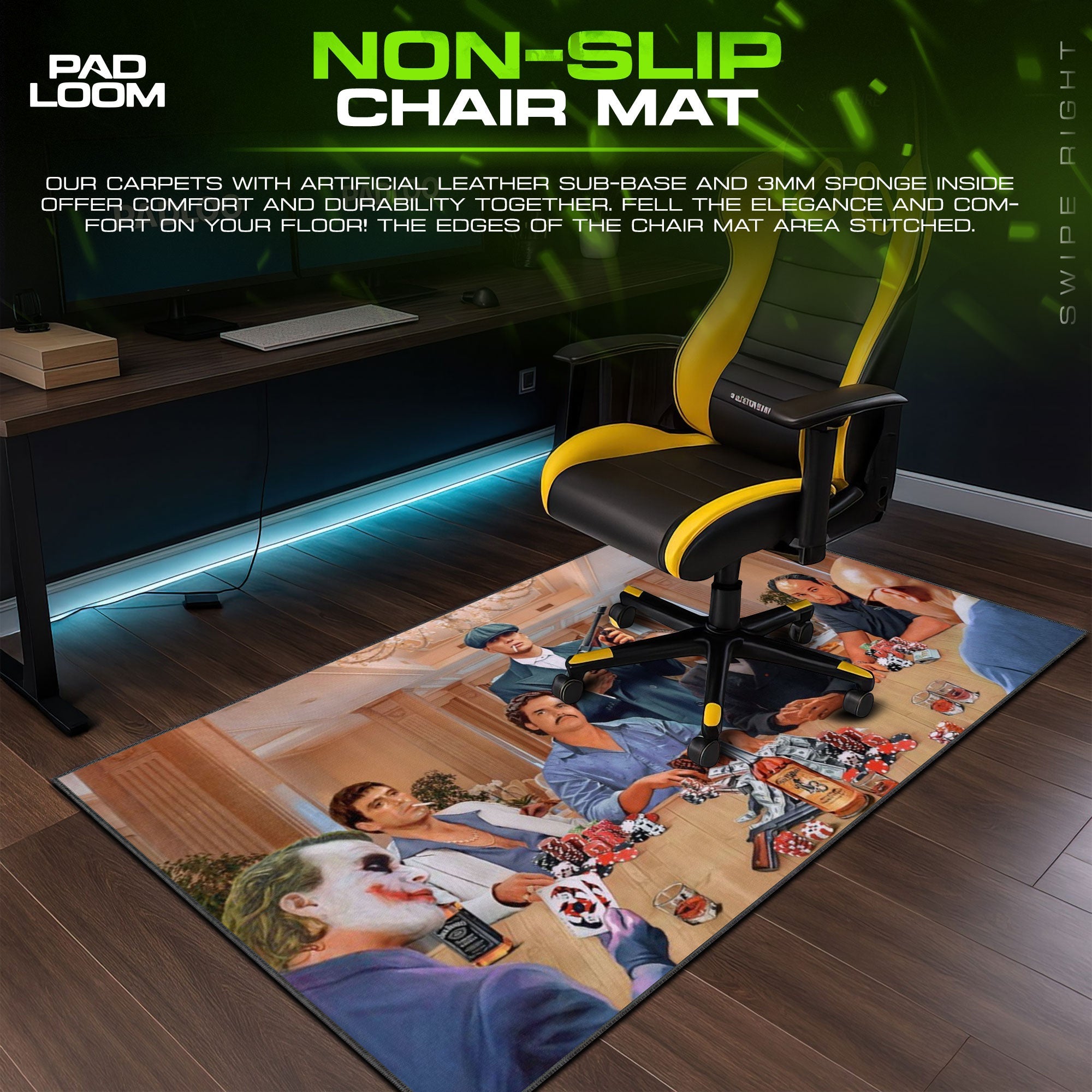 Legends at the Table - Iconic Villains Gaming Mouse Pad Padloom