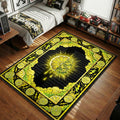 Padloom Dripping Lemon Weed Neon Yellow Green hypebeast area rug