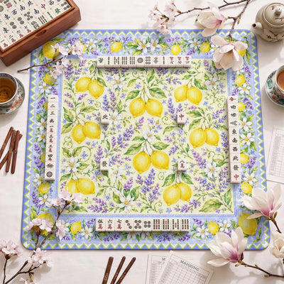 Lemon Lavender Mahjong-Matte - Mah-Jongg Tischmatte