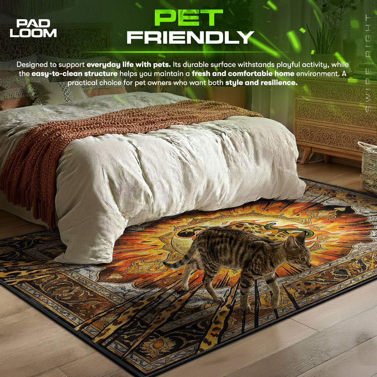 Leopard Fruit Beast Fury Rug - Blox Fruits Chair Mat