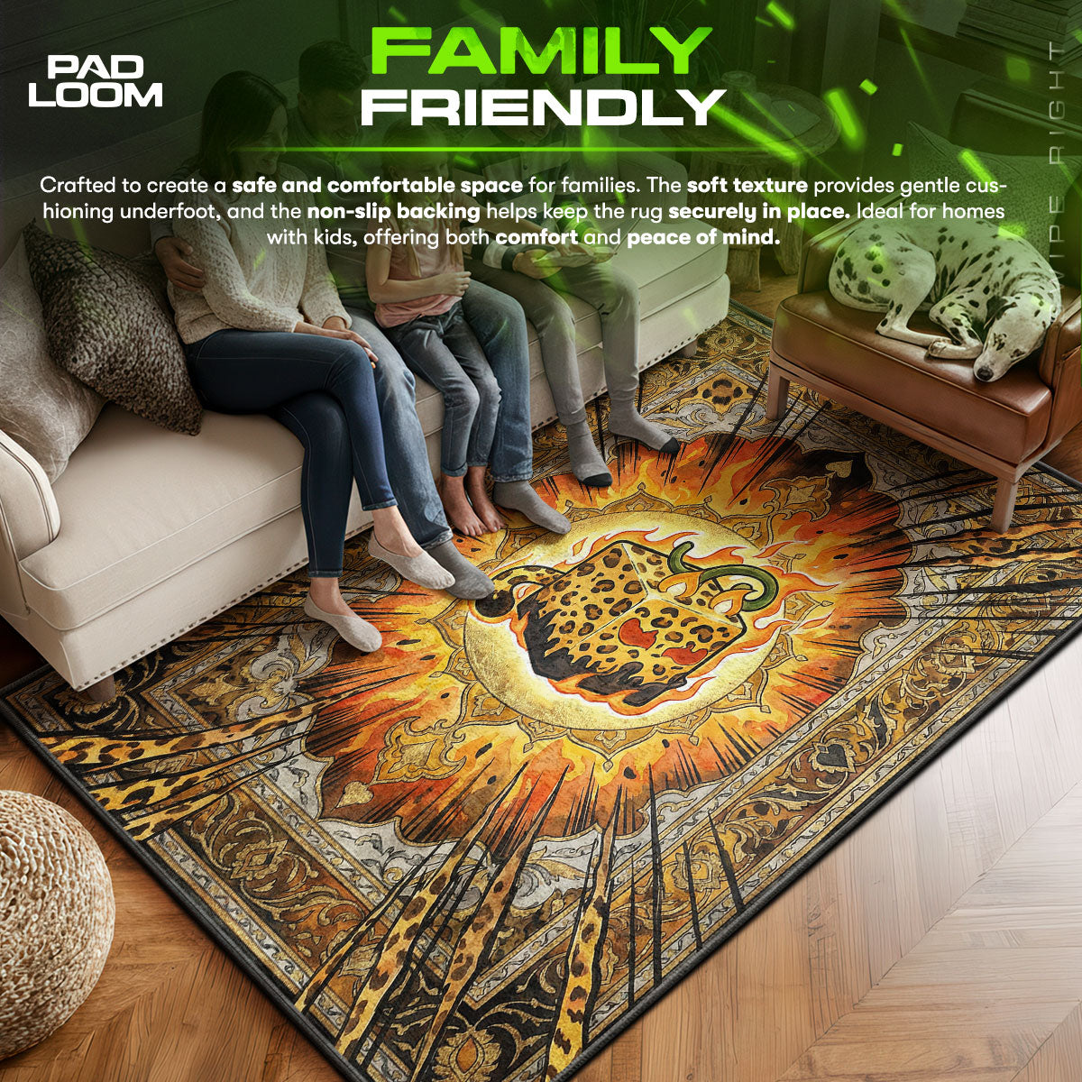 Leopard Fruit Beast Fury Rug - Blox Fruits Chair Mat