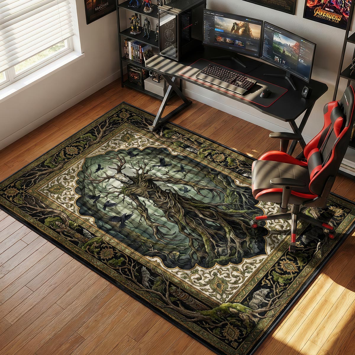 Witcher Rug Leshen Ancient Forest Rug - The Witcher 3 Chair Mat | Padloom