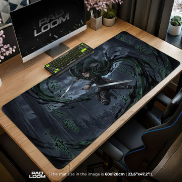 Levi Blade Whirl Mouse Pad - Attack on Titan Desk Mat