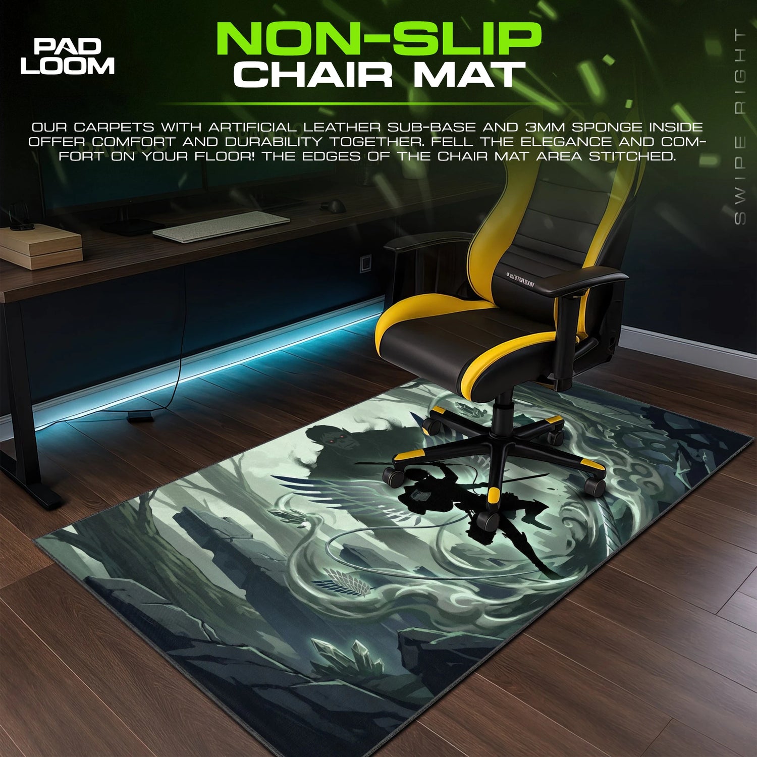 Levi Wings of Freedom Mouse Pad - AOT Desk Mat