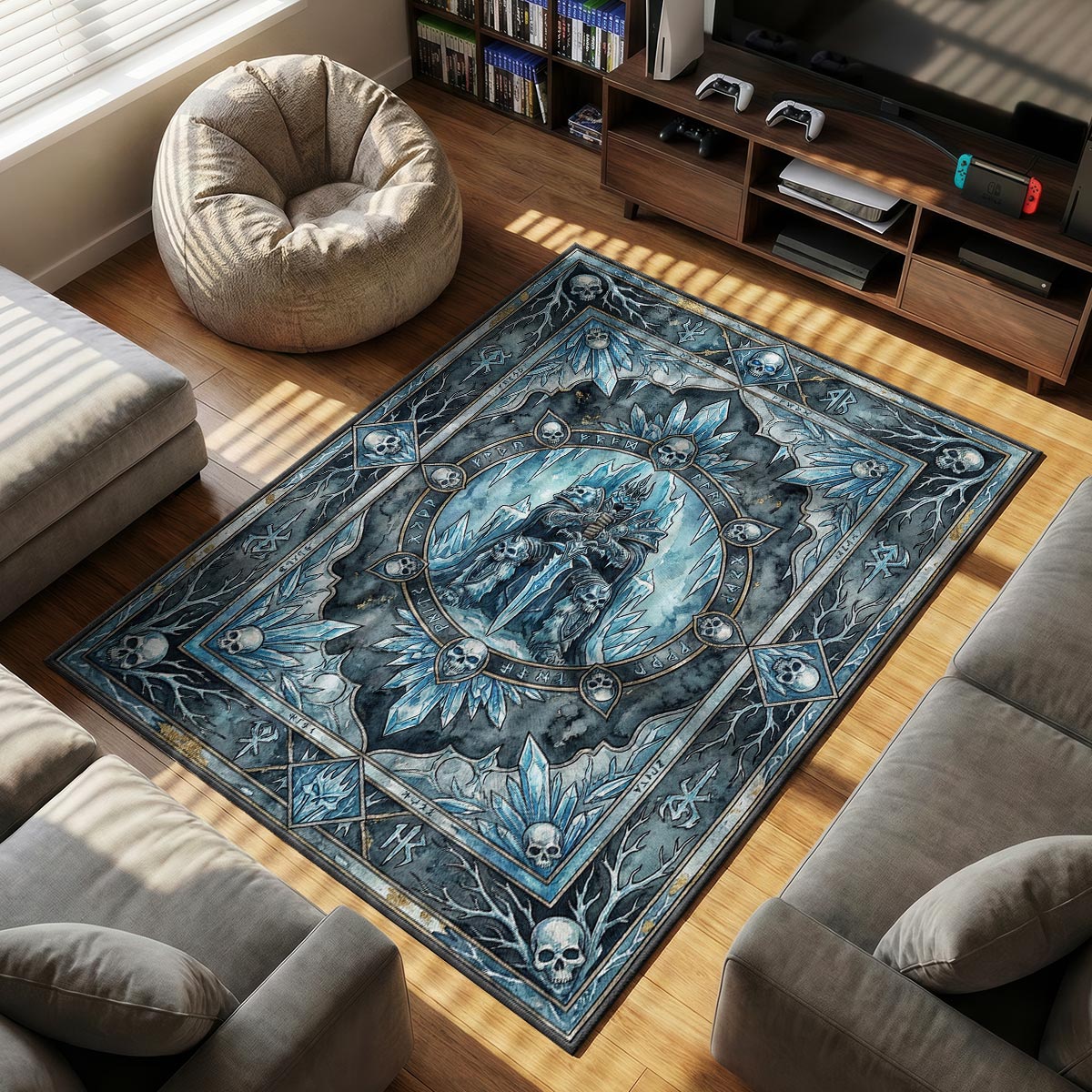 Lich King Frozen Throne Rug - World of Warcraft Chair Mat