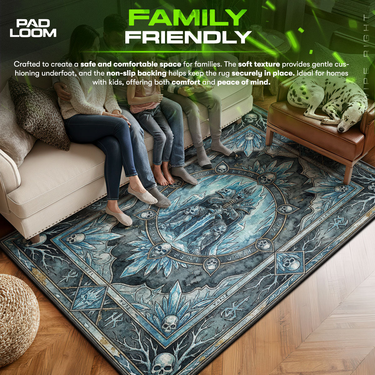 Lich King Frozen Throne Rug - World of Warcraft Chair Mat