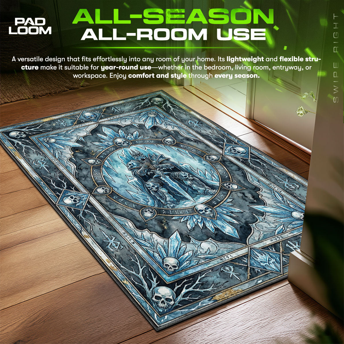 Lich King Frozen Throne Rug - World of Warcraft Chair Mat