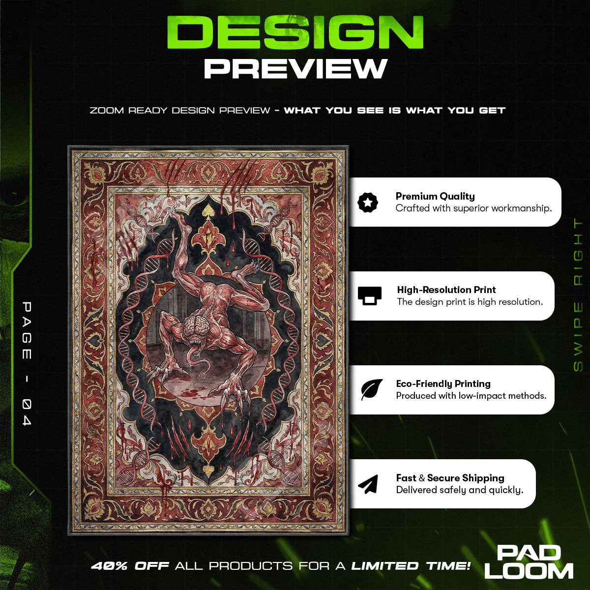 Wesker Mastermind Rug - Resident Evil Chair Mat