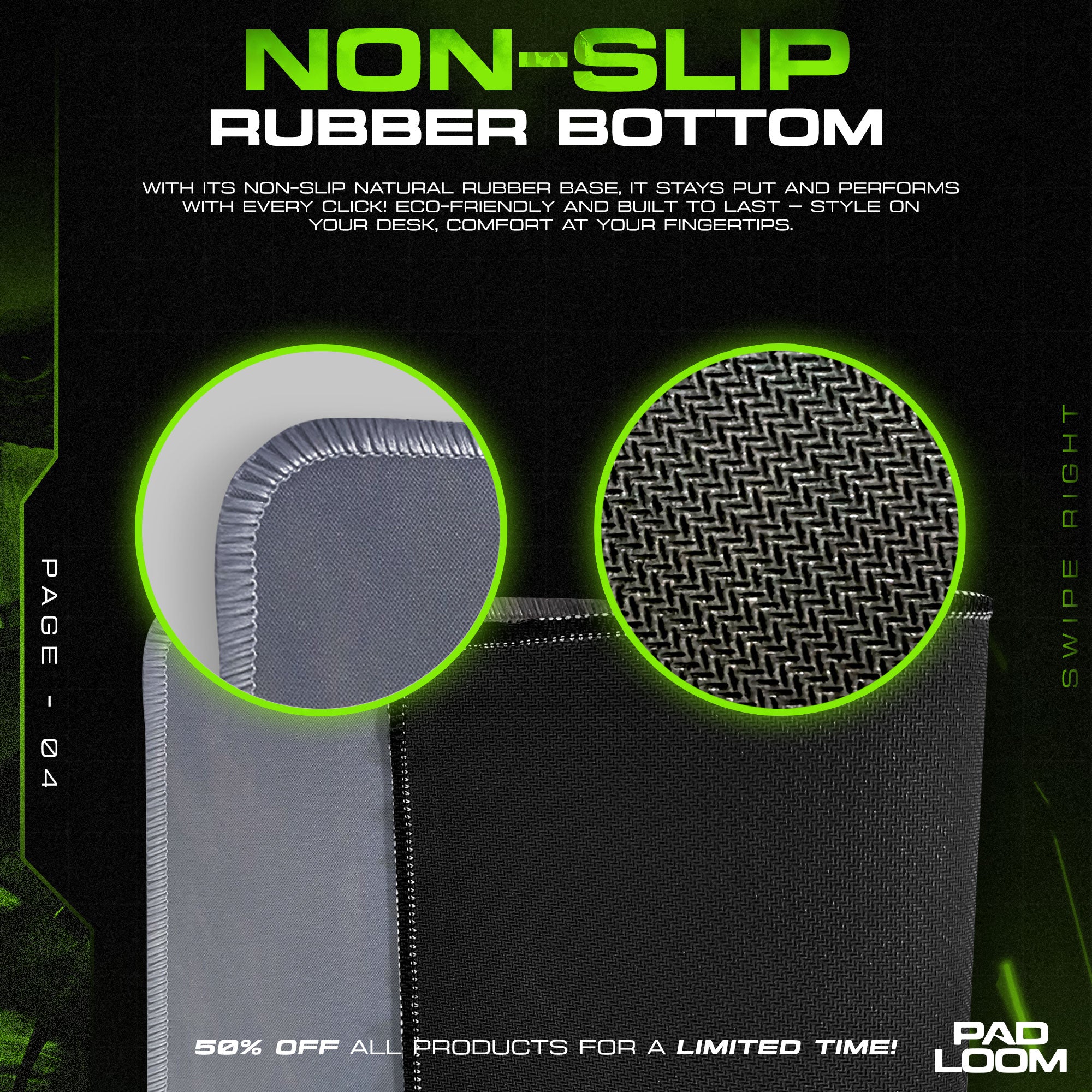 Lightning Racer Mouse Pad - Drift Power Gaming Desk Mat