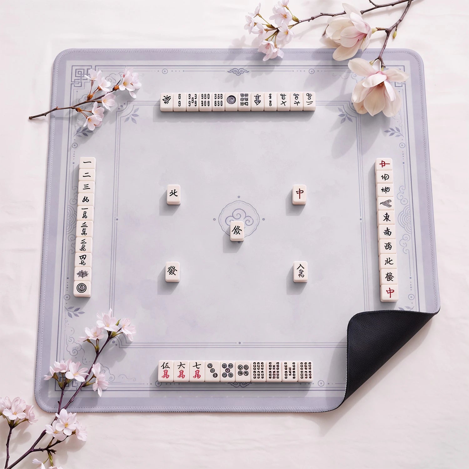 Lilac Cloud Chinoiserie Mahjong Mat - Mahjong
