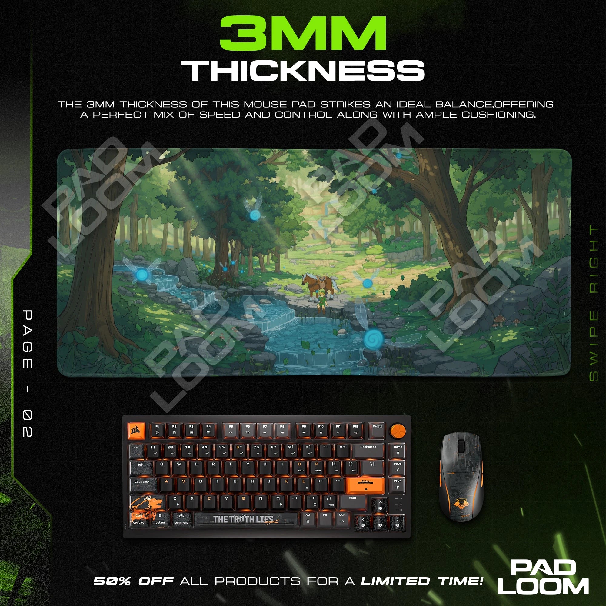 Link Fairy Spring Mouse Pad - Zelda Desk Mat