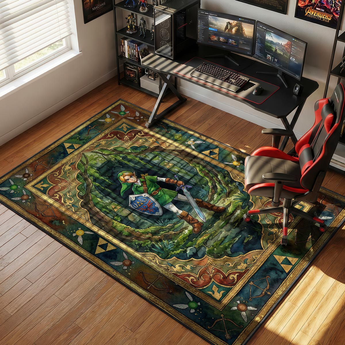 Link Hero Portrait Rug - Zelda Chair Mat