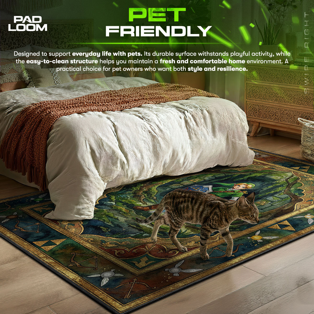 Link Hero Portrait Rug - Zelda Chair Mat