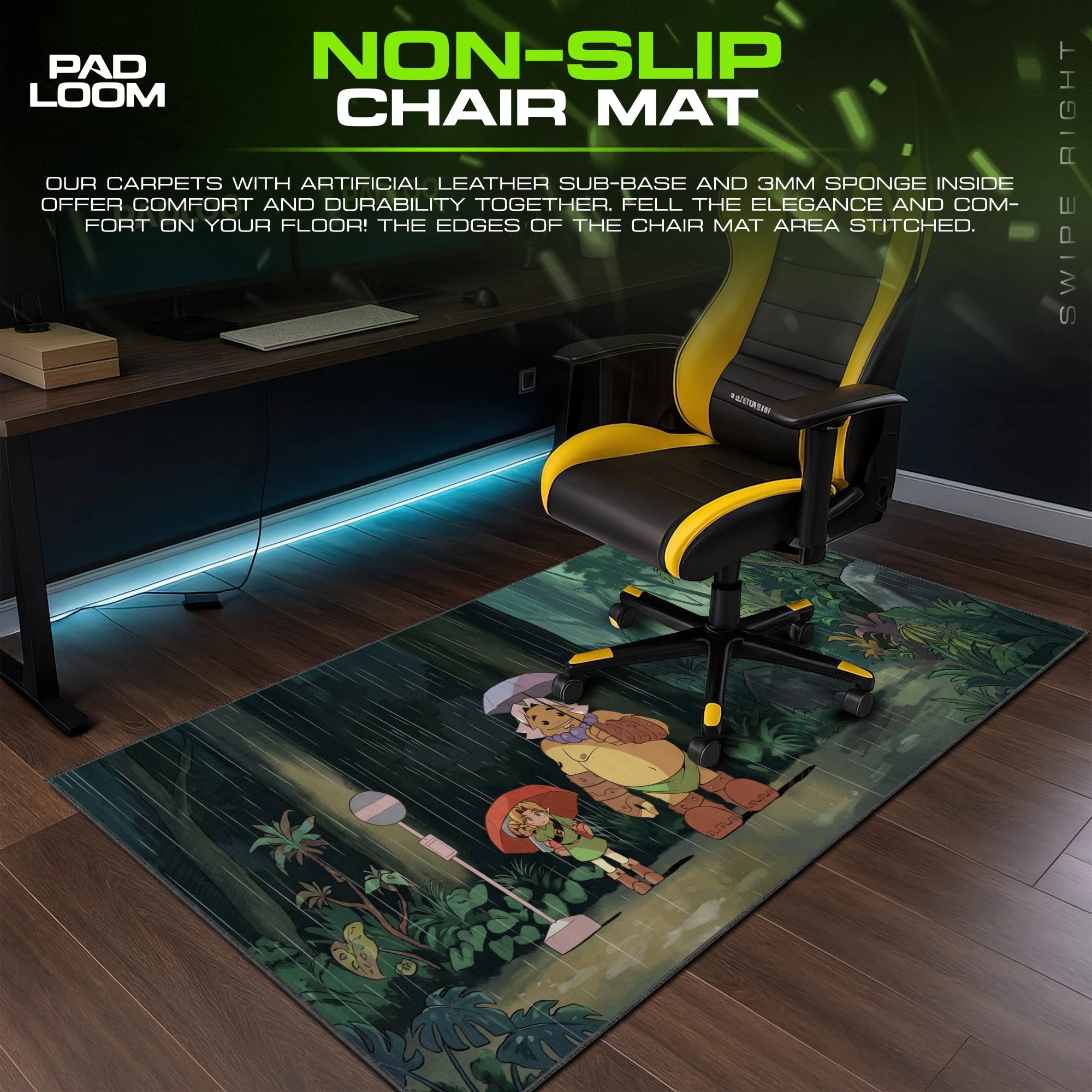 Link Rainy Path Mouse Pad - Zelda Desk Mat