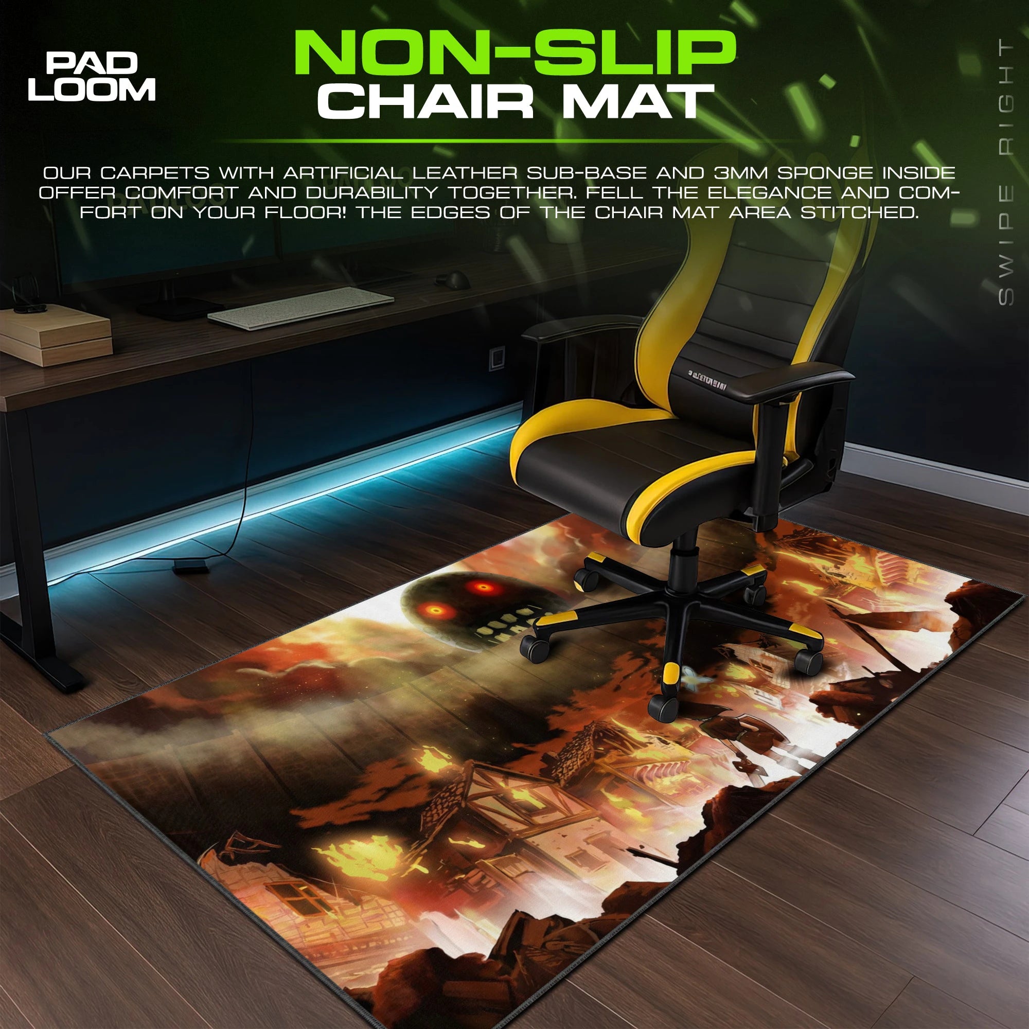 Link vs Fell Moon Mouse Pad - Zelda Desk Mat