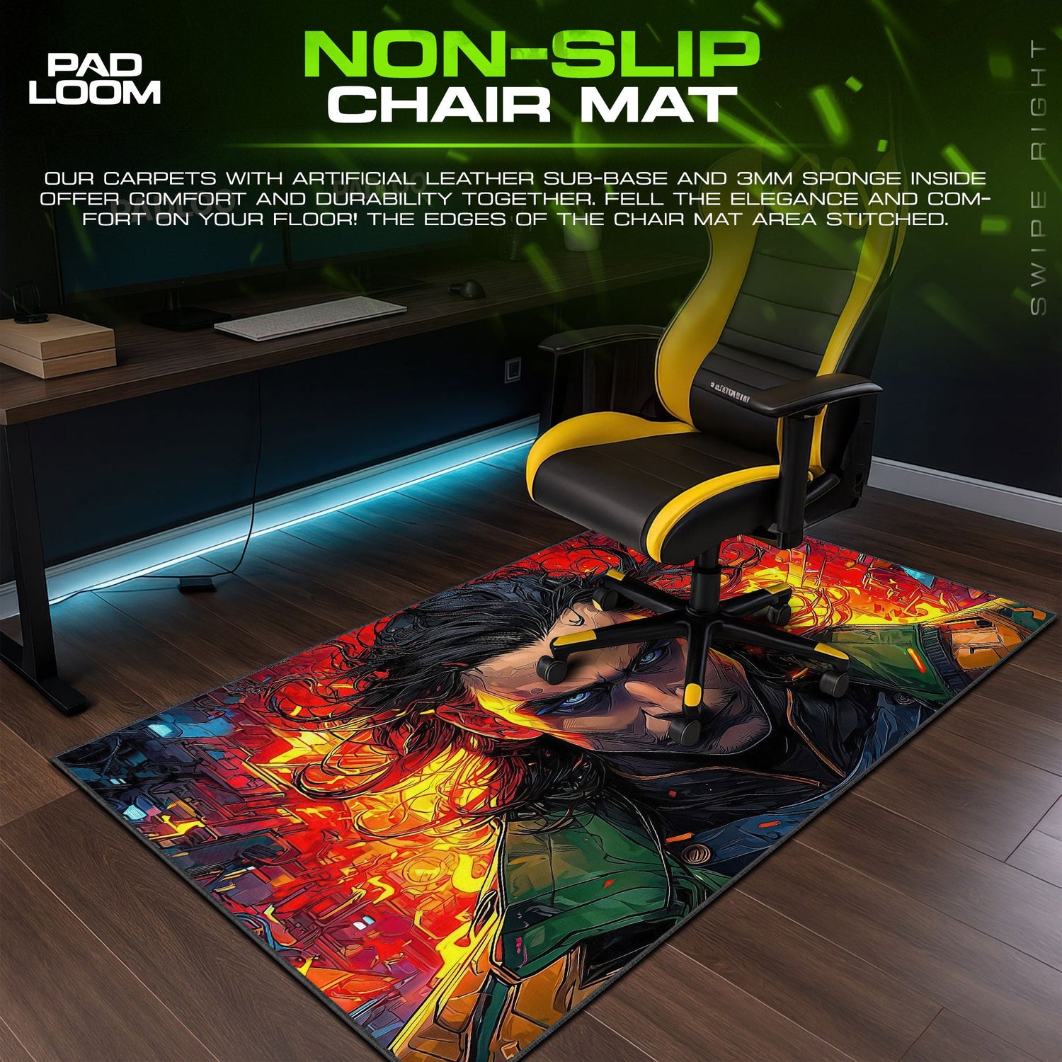 Loki Chaos Realm - Trickster Energy Gaming Mouse Pad Padloom
