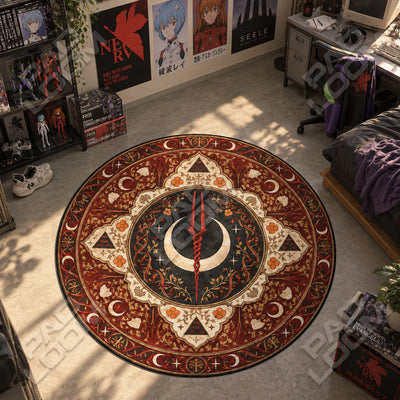 Longinus Crescent Round Rug - Evangelion Chair Mat