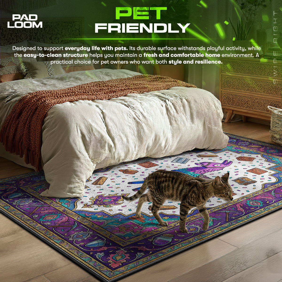 Loot Llama Royal Pattern Rug - Fortnite Chair Mat