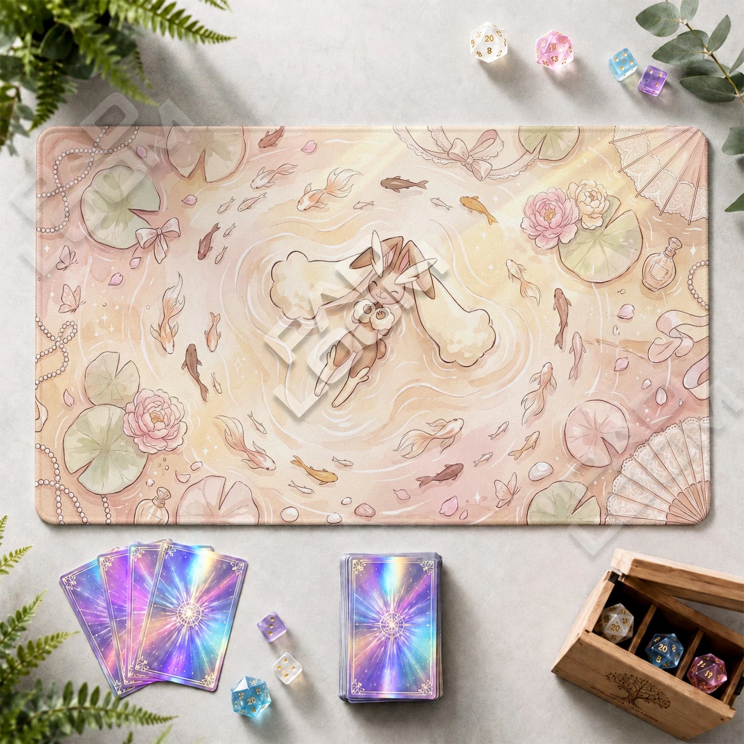 Lopunny Pond Playmat - Pokemon TCG Mat - view 2
