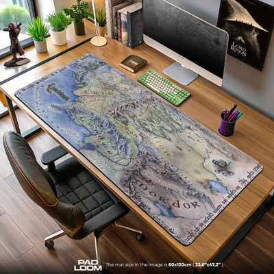 Lord of the Rings Map Mouse Pad, Fantasy Gamer Desk Mat