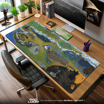 Lord of the Rings Map Mouse Pad, Mordor Lands Gaming Desk Mat